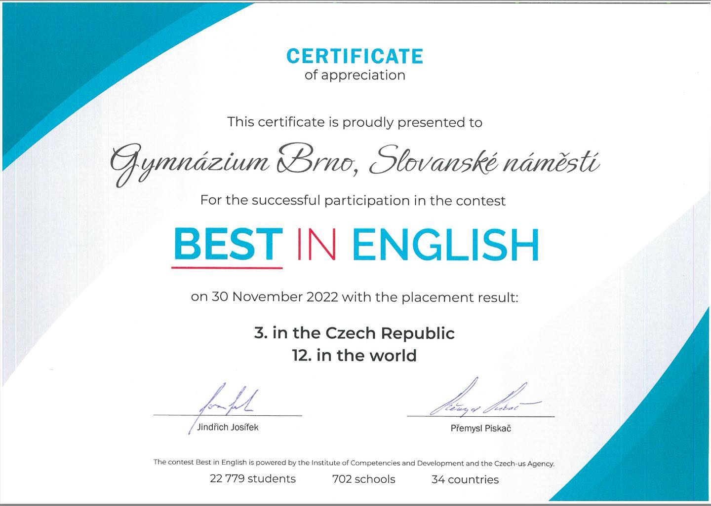 diplom Best in English